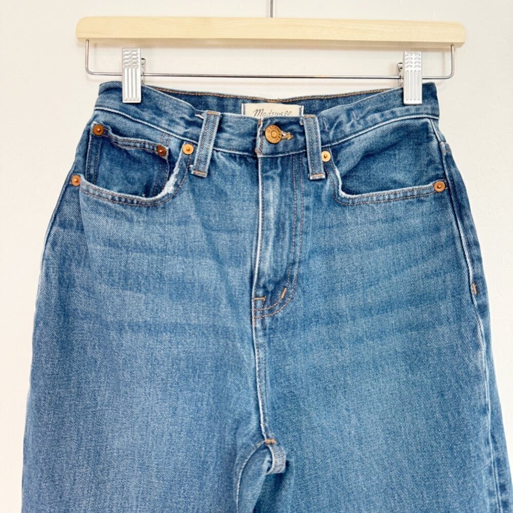 Madewell Denim Baggy Straight Leg High Rise Jeans Preppy Casual Contemporary 23 - Picture 3 of 11